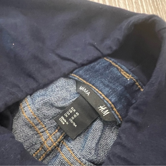 H&M Mama Blue Denim Maternity Jeans Size 10 - Picture 3 of 4